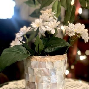 Mother of Pearl Mosaic Planter